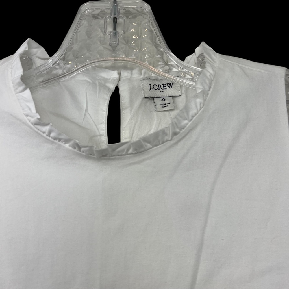 J Crew Sleeveless Tiered Midi Dress White Size 4 - Picture 4 of 8
